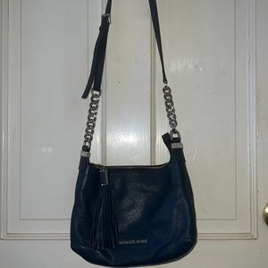 Michael Kors navy blue cross body bag